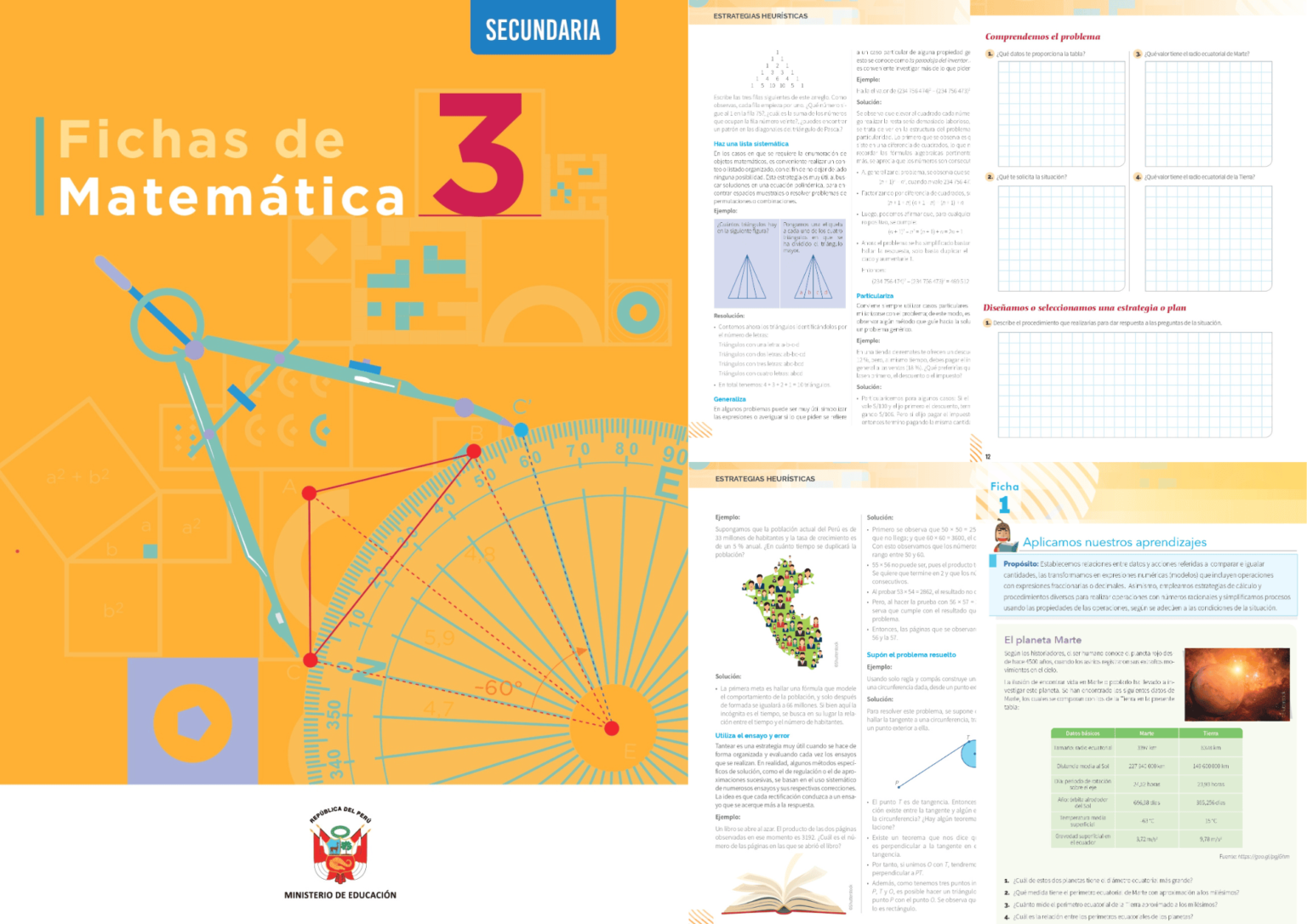 Fichas de Matematicas Tercero de Secundaria - Materiales Educativos